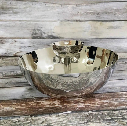 Hammered Chip &amp; Dip Bowl