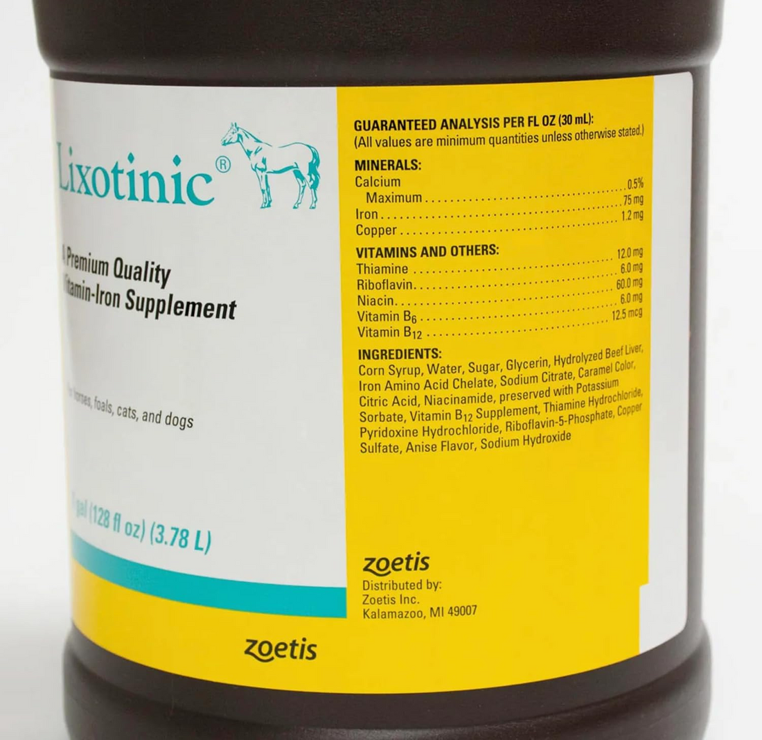 Lixotinic Vitamin-Iron Supplement for Horses Cats and Dogs (Gallon)