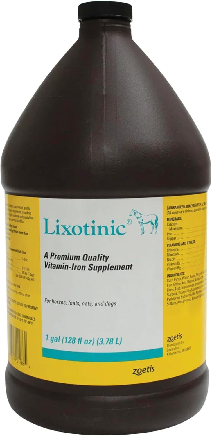 Lixotinic Vitamin-Iron Supplement for Horses Cats and Dogs (Gallon)