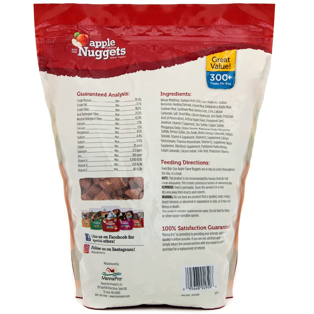 Manna Pro Apple Bite-Sized Nugget Treats for Horses