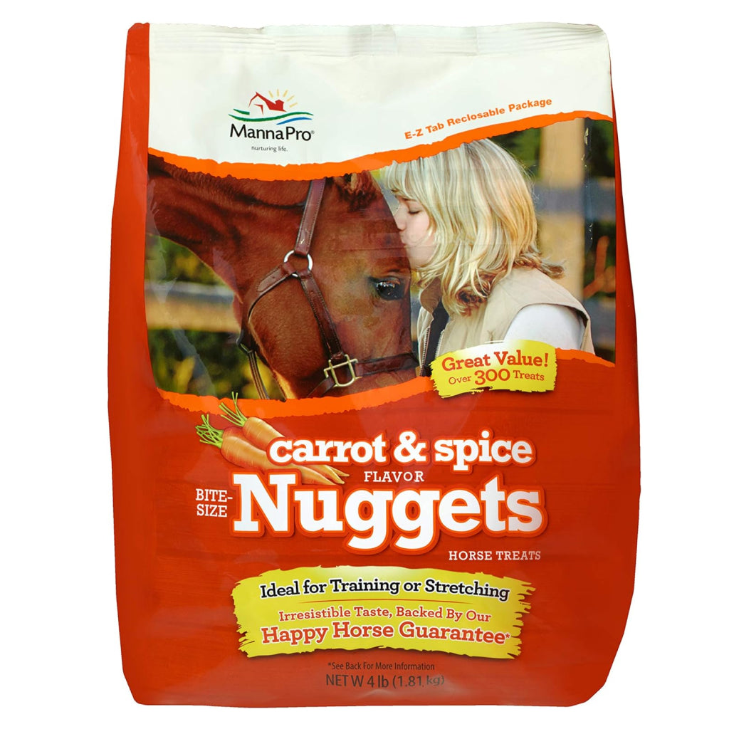 Manna Pro Carrots &amp; Spice Bite-Sized Nugget Treats for Horses (4 lb)