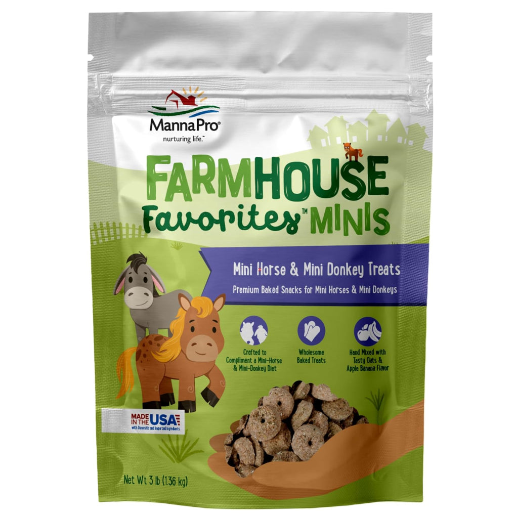 Manna Pro Farmhouse Favorites Treats For Mini Horse &amp; Mini Donkey (3 lb)