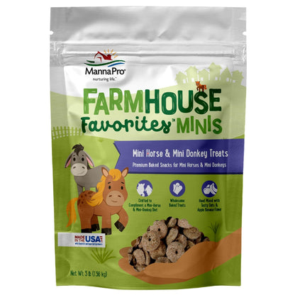 Manna Pro Farmhouse Favorites Treats For Mini Horse &amp; Mini Donkey (3 lb)