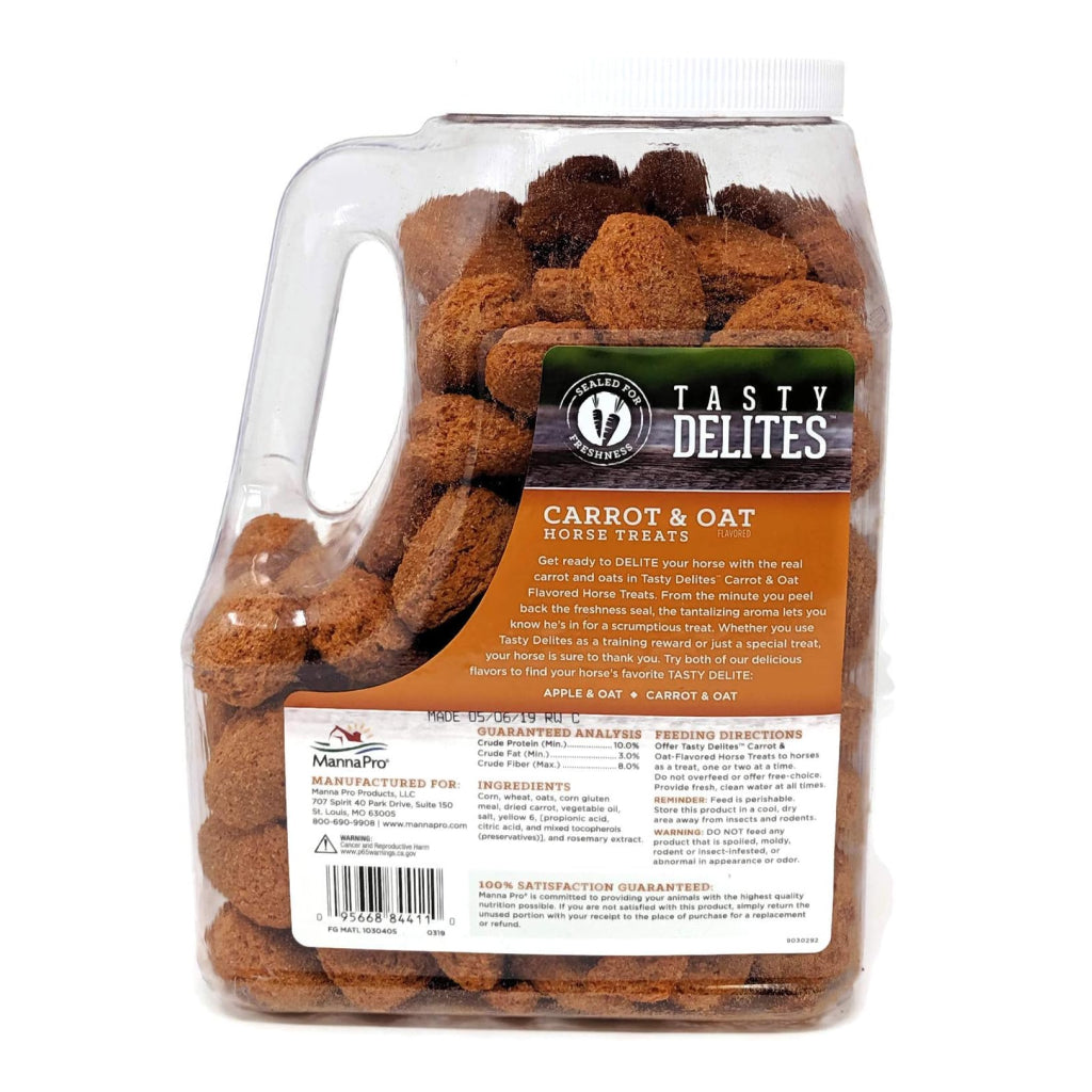 Manna Pro Tasty Delites Carrot &amp; Oat Treats For Horses (3 lb)