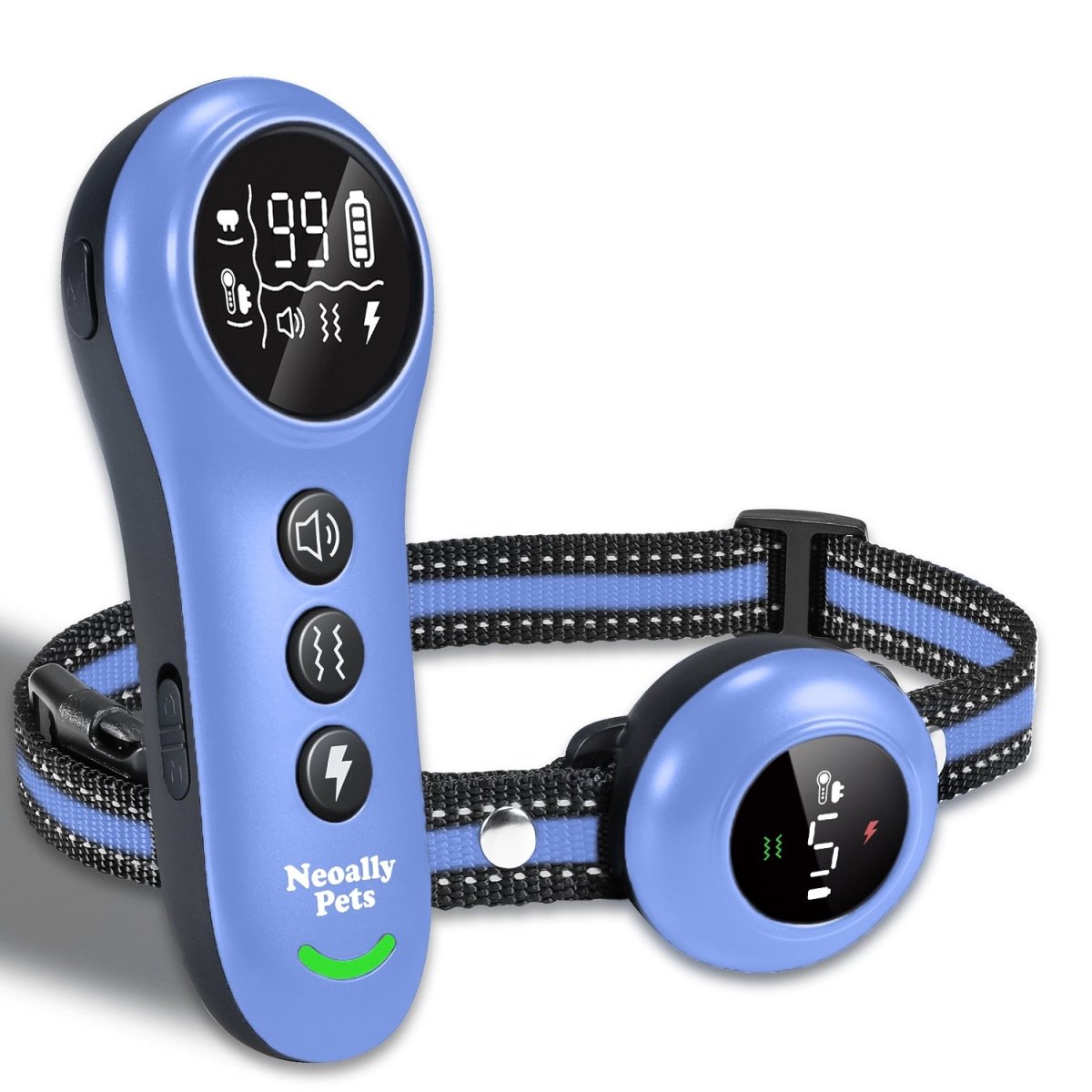 NeoAlly 2-in-1 Dog Training &amp; Bark Control Collar | Automatic Barking Detection, Remote Shock, 5-150lbs Dogs | Rechargeable, Waterproof