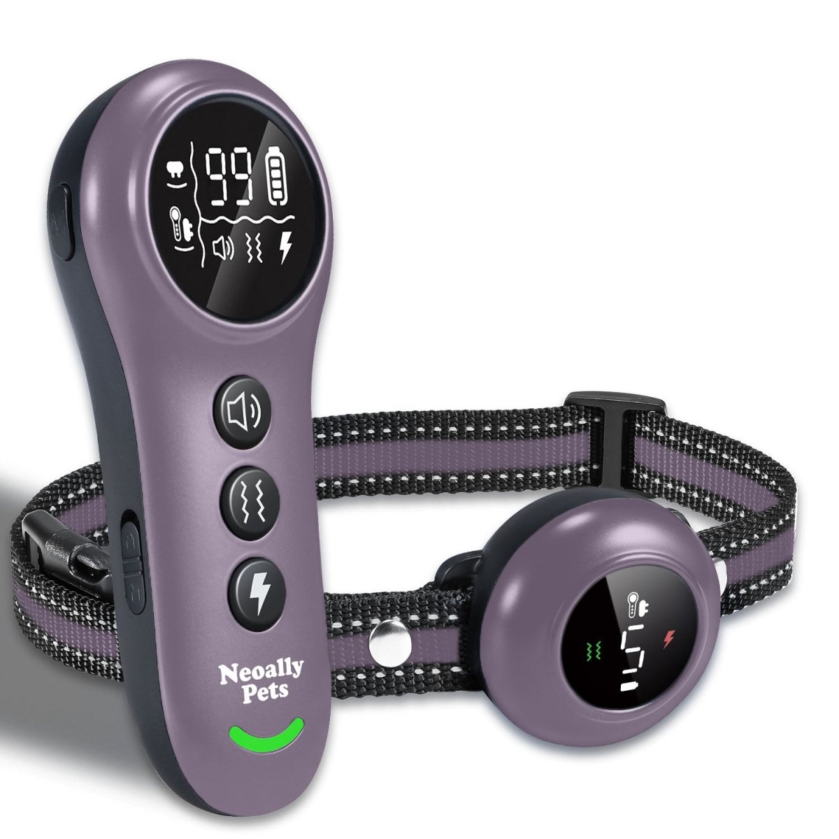 NeoAlly 2-in-1 Dog Training &amp; Bark Control Collar | Automatic Barking Detection, Remote Shock, 5-150lbs Dogs | Rechargeable, Waterproof