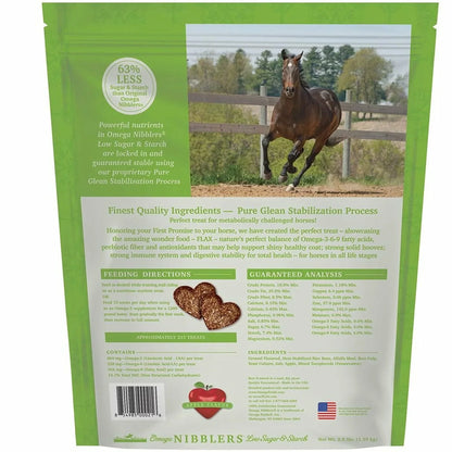 Omega Fields Nibblers Low Sugar &amp; Starch Apple Flavor Treats for Horses (3.5 LB)