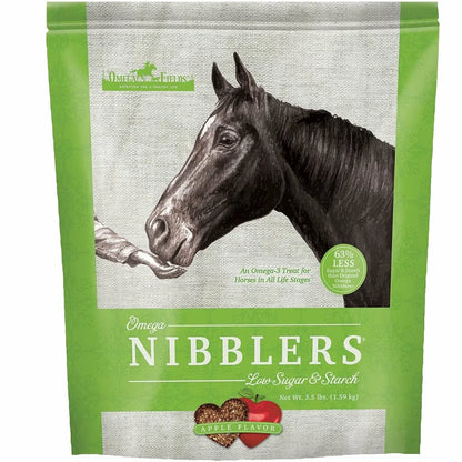 Omega Fields Nibblers Low Sugar &amp; Starch Apple Flavor Treats for Horses (3.5 LB)