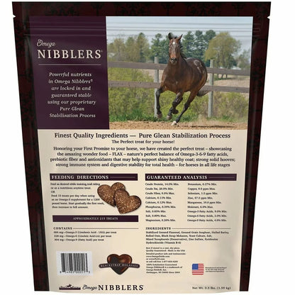 Omega Fields Nibblers Low Sugar &amp; Starch Blackstrap Molasses Flavor Treats for Horses (3.5 LB)