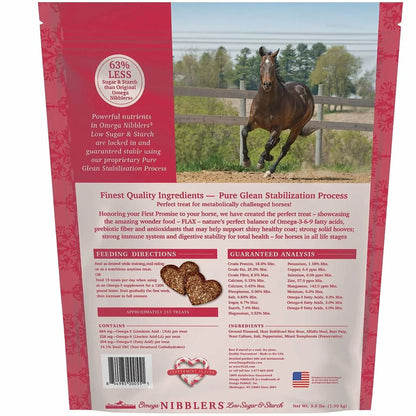 Omega Fields Nibblers Low Sugar &amp; Starch Peppermint Flavor Treats for Horses (3.5 LB)