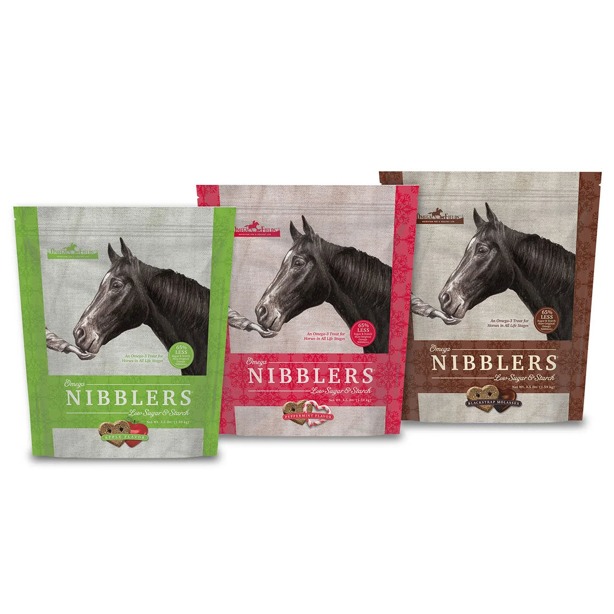 Omega Fields Nibblers Low Sugar &amp; Starch Peppermint Flavor Treats for Horses (3.5 LB)