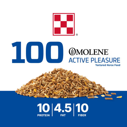 Purina Omolene 100 Active Pleasure Horse Feed, 50-lb