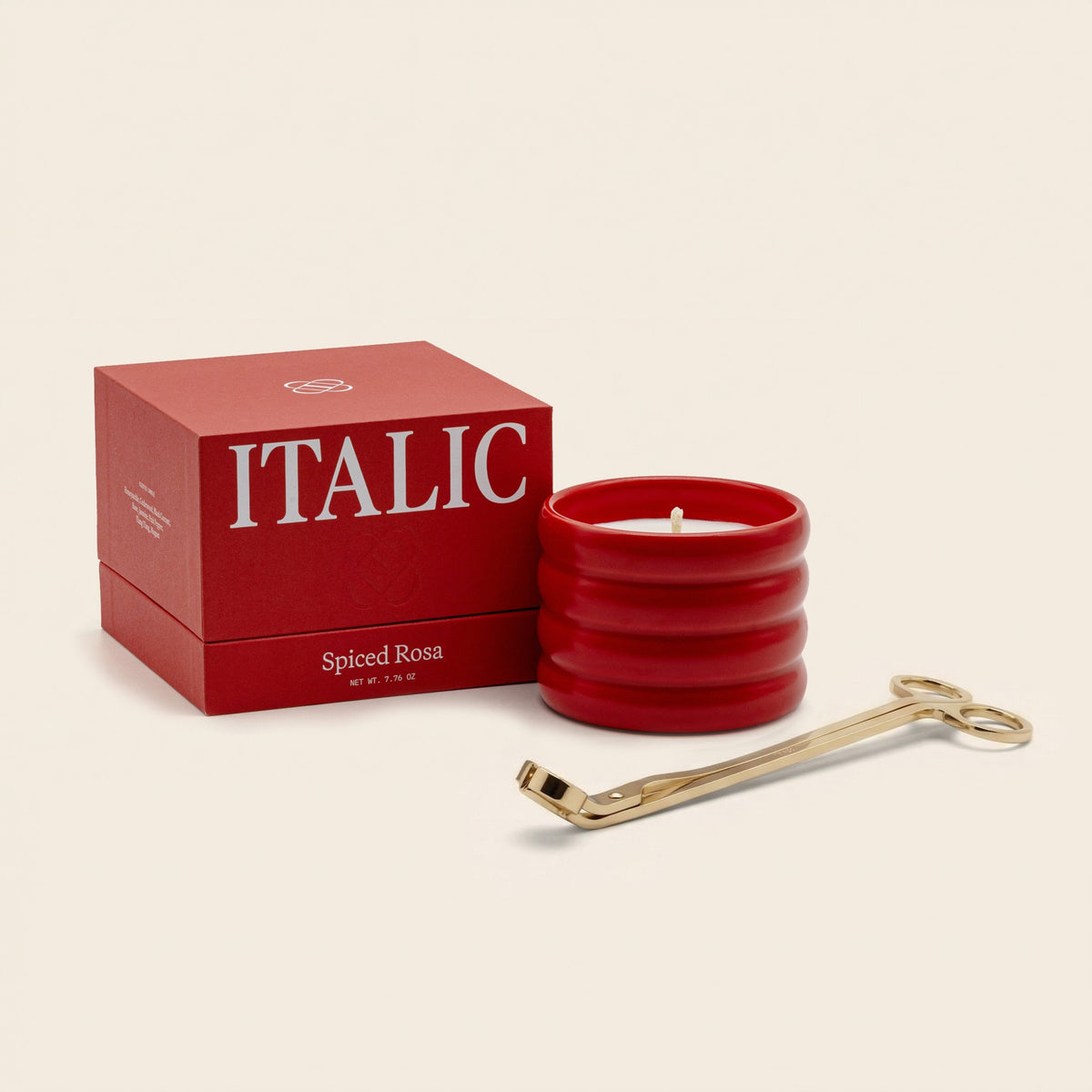 Soy Wax Ceramic Candle &amp; Wick Trimmer Set