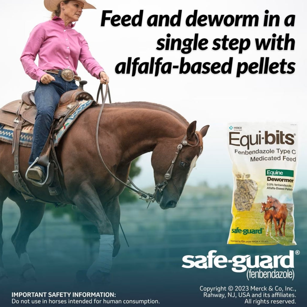 Safe-Guard Equi-Bits Equine Horse Dewormer Merck for Horses (1.25 LB)