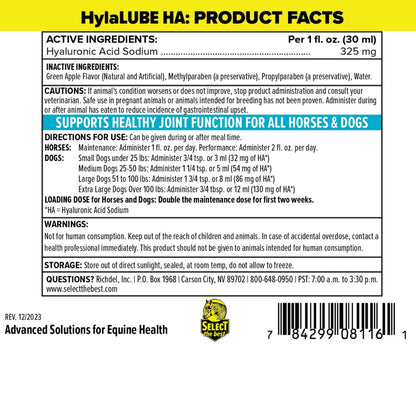 Select The Best HylaLUBE Concentrated Hyaluronic Acid Joint Supplement for Horses
