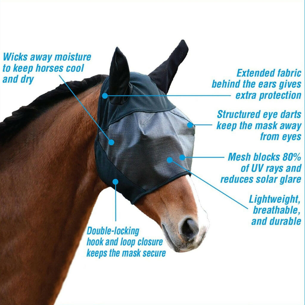 UltraShield Fly Mask with Ears for Horses