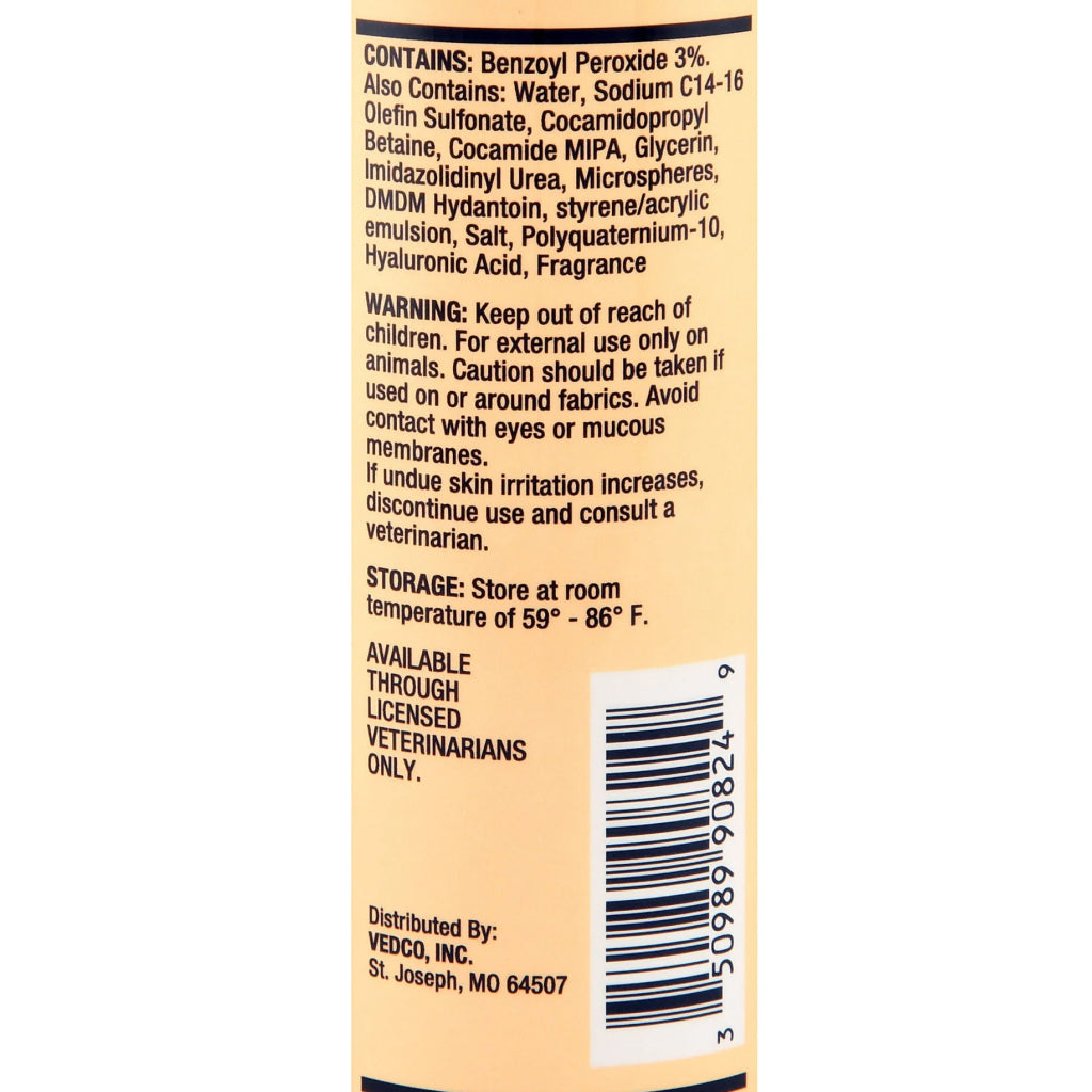 Vedco Micro BP Benzoyl Peroxide Shampoo For Dogs, Cats &amp; Horses