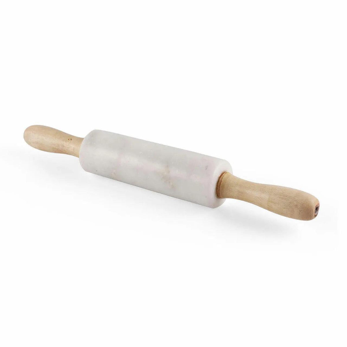 Vivace White Marble Wood Rolling Pin